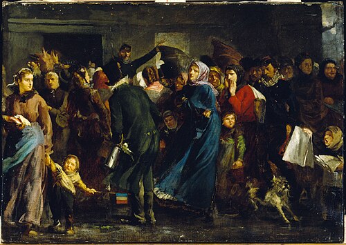 La queue à la boucherie en 1871, 1871, Clément-Auguste Andrieux