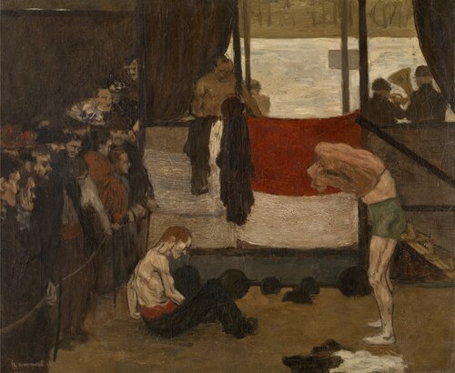Wrestling Barrack at a Fair, 1898, Henri Evenepoel