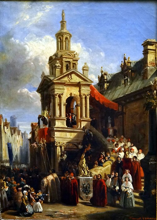 Procession de la Gargouille, 1837, Clément Boulanger