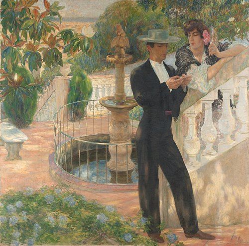 Au jardin d'Andalousie, 1906, Clémentine-Hélène Dufau