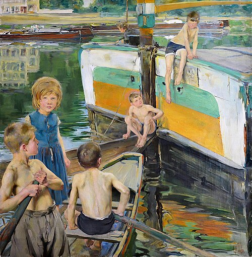 Enfants de mariniers, 1898, Clémentine-Hélène Dufau