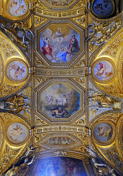 plafond peint de la chambre de parade de la Reine, , Giovanni Francesco Romanelli