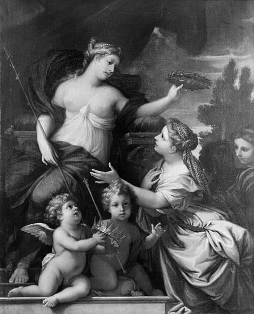 Queen Christina Crowned with Laurels by Wisdom, 1643, Giovanni Francesco Romanelli