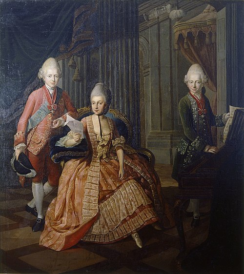 Anna Amalia von Braunschweig-Wolfenbüttel mit ihren beiden Söhnen, 1773, Anna Rosina de Gasc