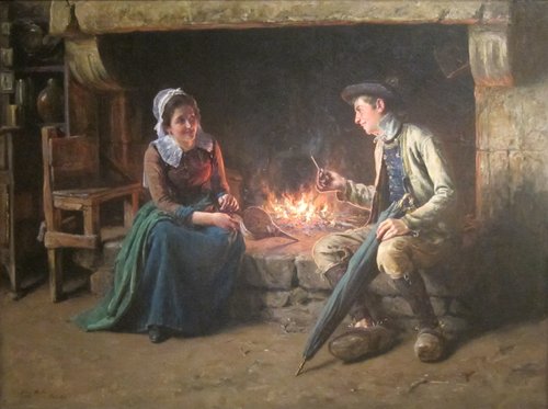 The Chimney Corner, 1893, Henry Mosler