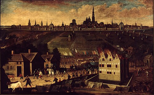Maarten van Rossum's departure after his attack on Antwerp on 24 July 1542, 1500, Constantyn Francken