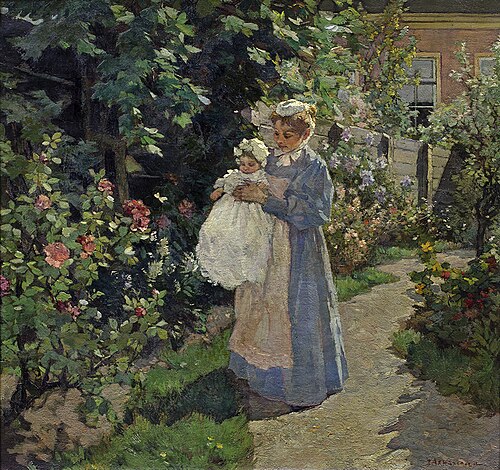 In the garden, 1892, Johannes Evert Akkeringa