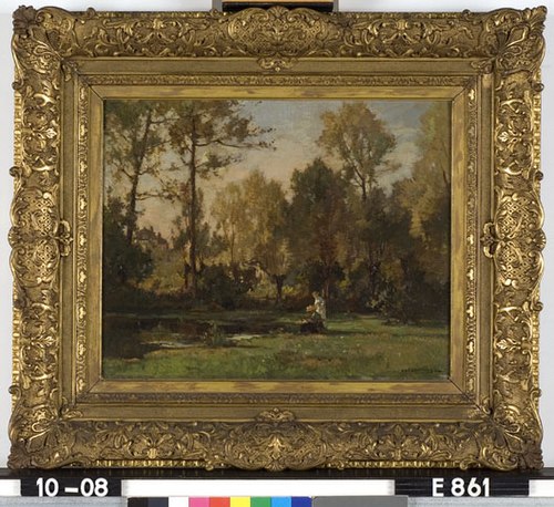 Vijver in bos, 1892, Johannes Evert Akkeringa