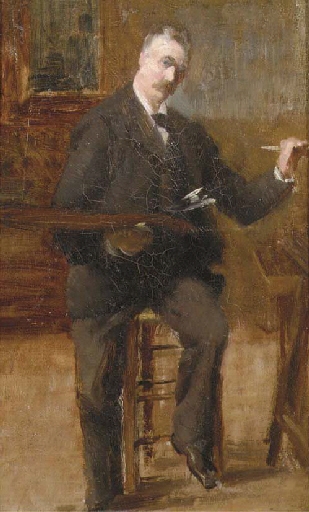 An artist in his studio, 1913, Louis-Joseph Anthonissen