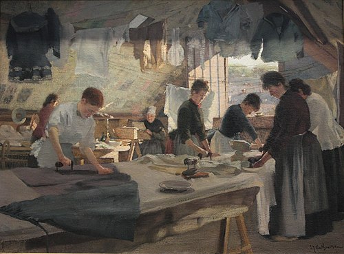 Atelier de repasseuses à Trouville, 1888, Louis-Joseph Anthonissen