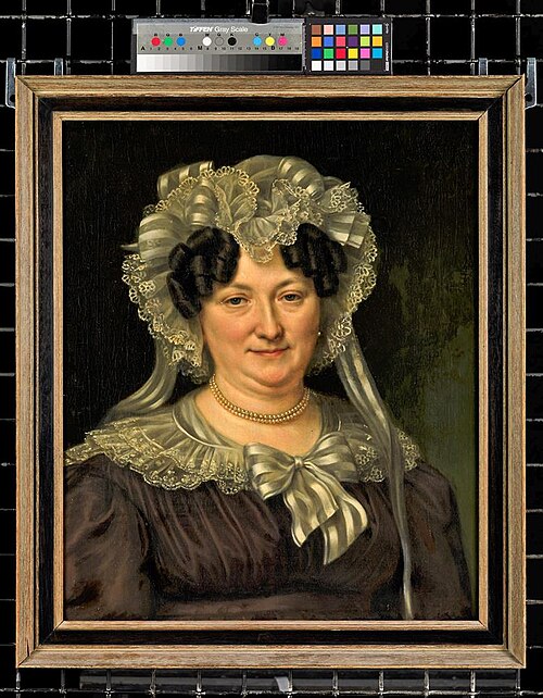 Portret van Neeltje Maria Vetter (Rotterdam 1780 - Delft 1845), echtgenote van viceadmiraal Jan Dani, 1827, Cornelis Cels
