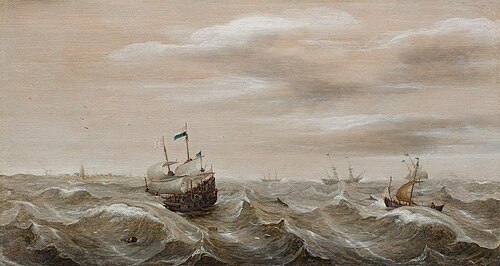 Schiffe in rauer See, 1627, Cornelis Verbeeck