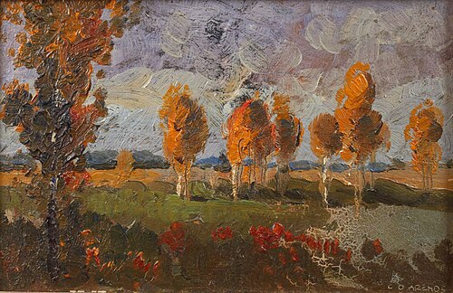 Autumn landscape, 1910, Carl Oskar Arends