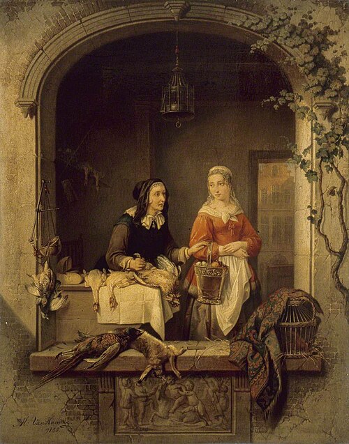 Poultry Seller, 1855, Alexis van Hamme