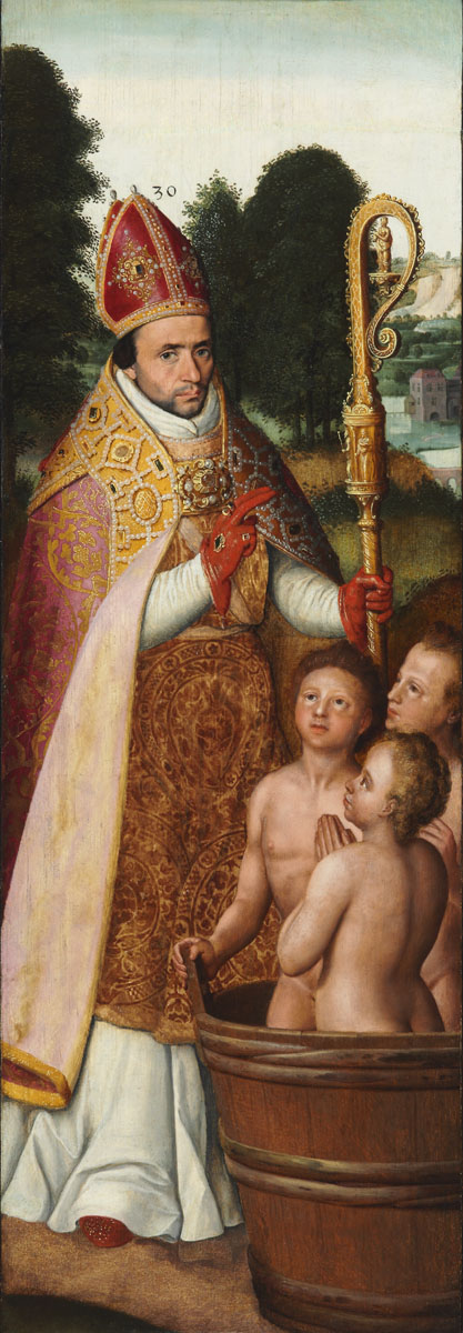 Portrait of Claes van den Kerchove as Saint Nicolas of Myra, 1575, Gillis Claeissens