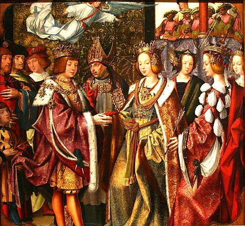 Marriage of St. Ursula and Prince Conan, 1520, Master of the Altarpiece of Santa Auta