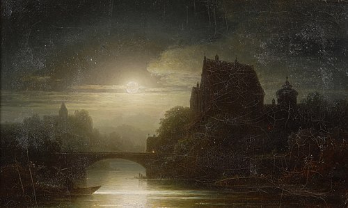 Nächtliche 'Partie v. Landsberg', 1860, Wilhelm Lichtenheld