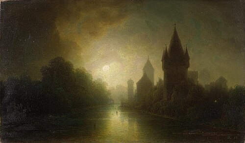 Mondscheinlandschaft, 1869, Wilhelm Lichtenheld