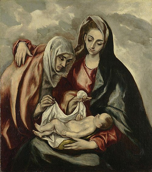 The Virgin and Child with Saint Anne, 1600, Le Greco