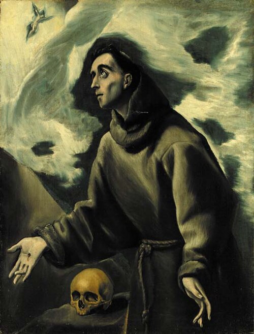Saint Francis receiving the stigmata, 1600, El Greco