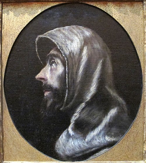 Head of Saint  Francis, 1600, El Greco