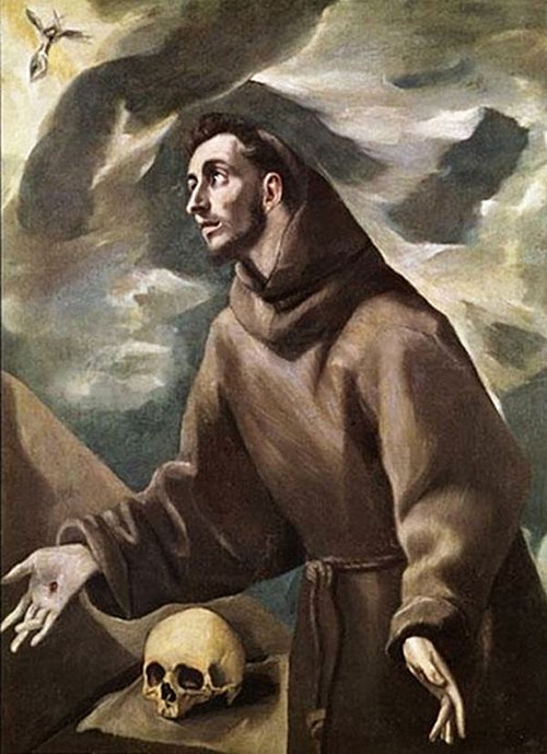 Saint Francis receiving stigmata, 1605, El Greco