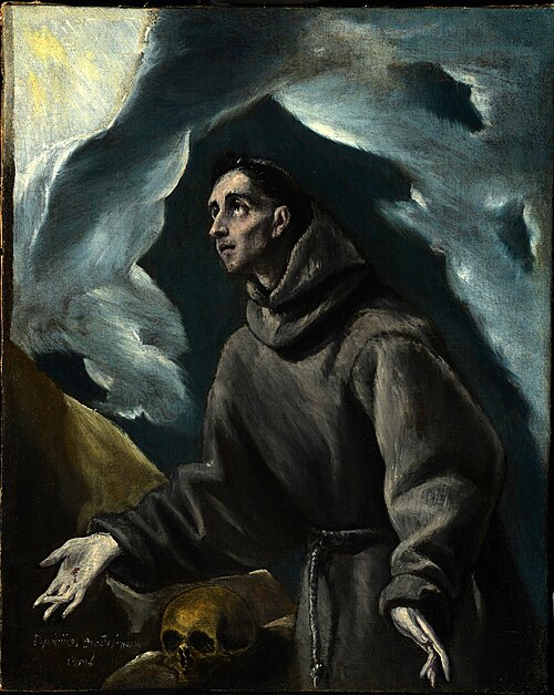 St. Francis receiving the Stigmata, 1590, Le Greco