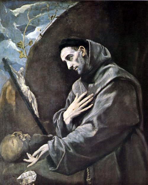 Saint Francis of Assisi in meditation, 1595, El Greco