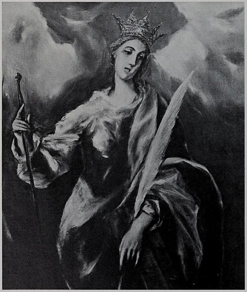 Saint Catherine with Crown and Palm Branch, 1600, El Greco