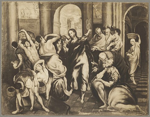 Christ Driving the Money Changers from the Temple, 1610, Le Greco