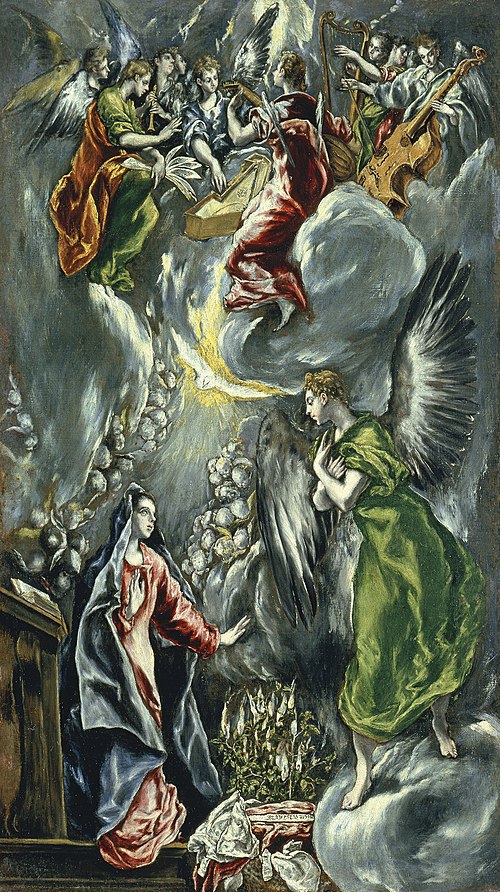 La Anunciación (copias del retablo de María de Aragón), 1598, Le Greco