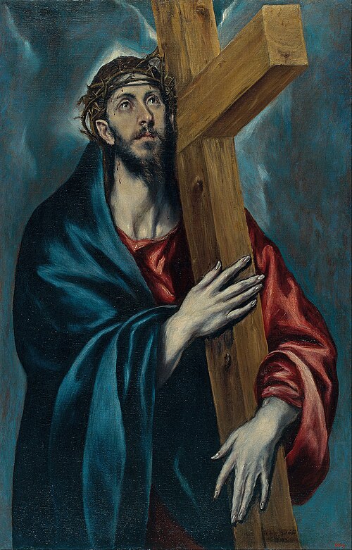 Christ with the cross, 1590, Le Greco
