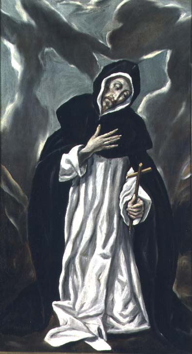 Saint Dominique en prière (Santa Cruz, Tolède), 1606, Le Greco