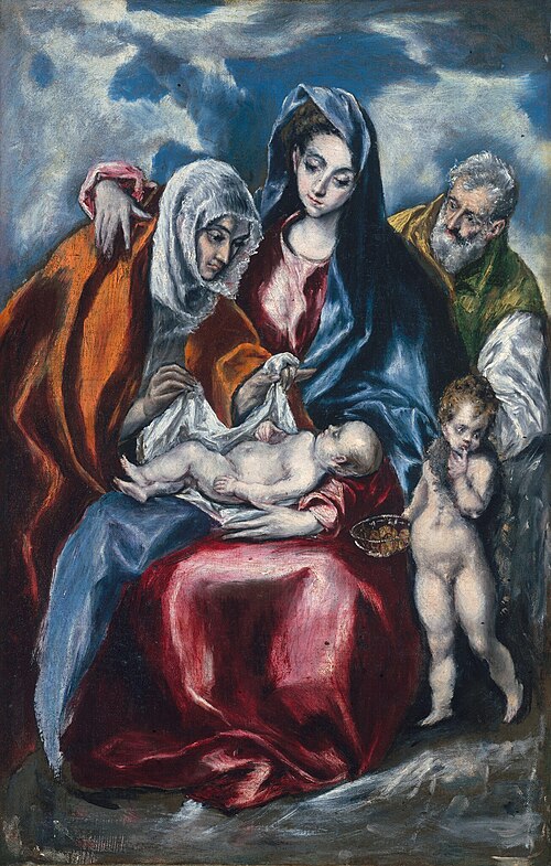 The Holy Family with Saint Anne and the Infant John the Baptist, 1597, El Greco
