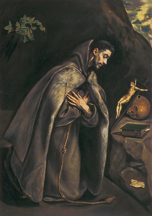 St. Francis Venerating the Crucifix, 1595, Le Greco