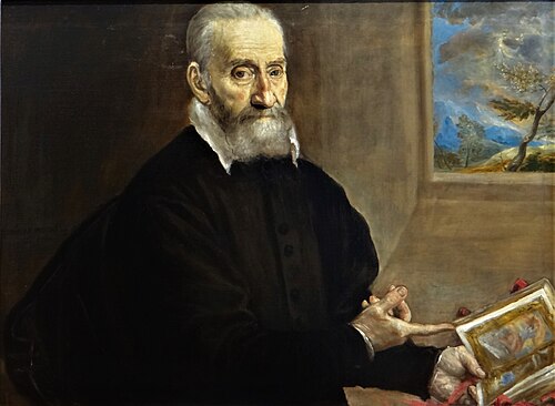 Portrait de Giulio Clovio, 1571, Le Greco