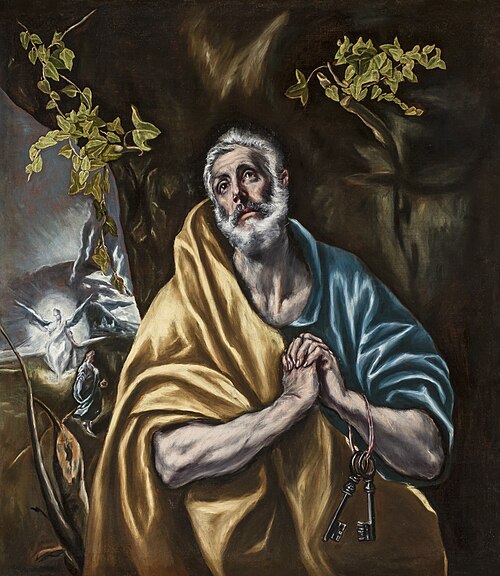Saint Pierre repentant, 1595, Le Greco