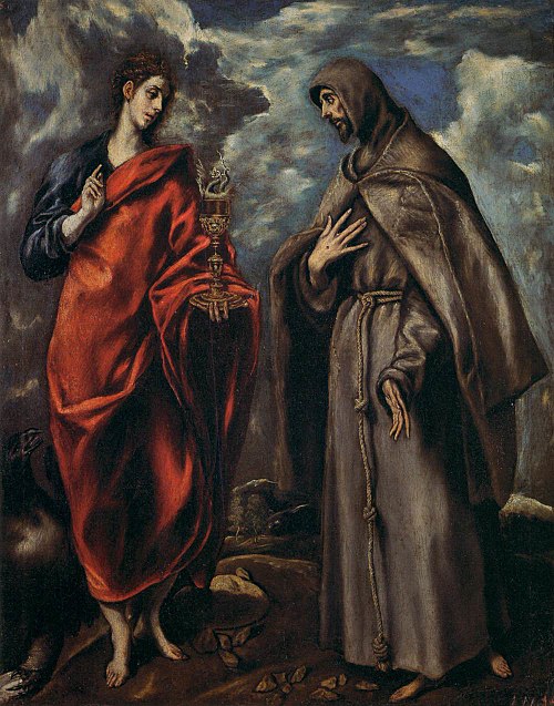 Saint John the Evangelist and Saint Francis, 1600, El Greco