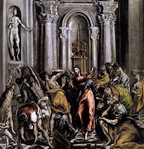 Christ Driving the Money Changers from the Temple, 1609, El Greco