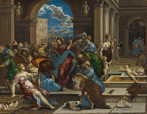 Christ Driving the Money Changers from the Temple, 1568, El Greco