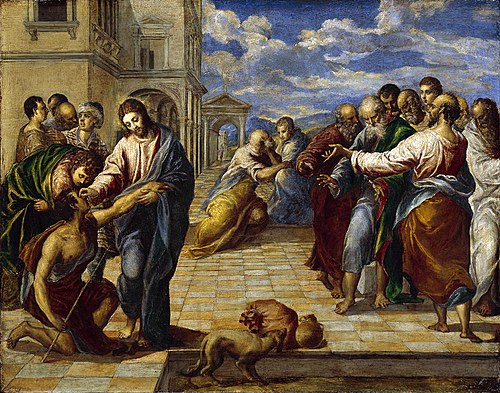 Christ Healing the Blind, 1572, El Greco