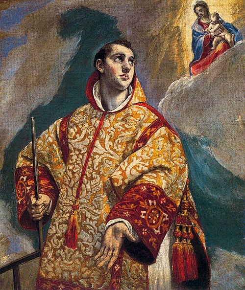 Apparition of the Virgin to Saint Lawrence, 1577, El Greco