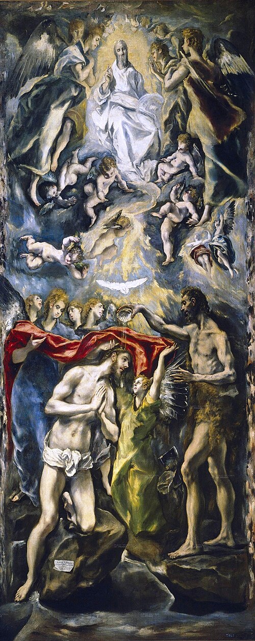 The Baptism of Christ, 1596, El Greco