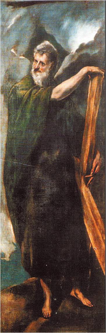 Apostle Andrew at full-length, 1591, El Greco