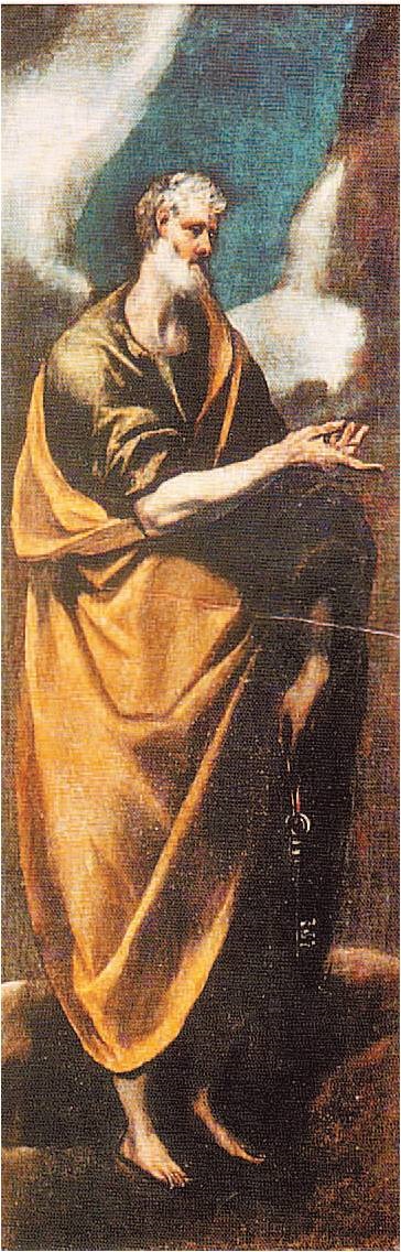 Apostle Peter at full-length, 1591, El Greco