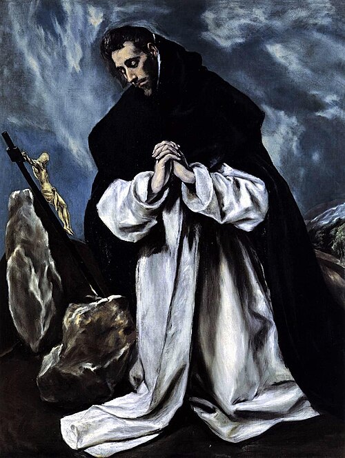 St Dominic in prayer, 1587, El Greco