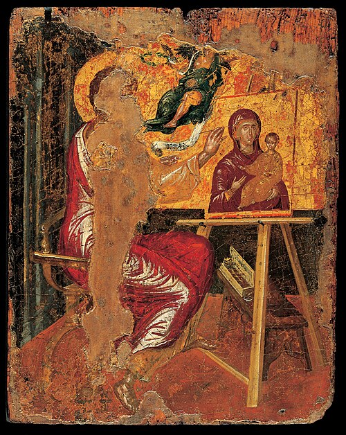 St Luke painting the Virgin, 1560, El Greco