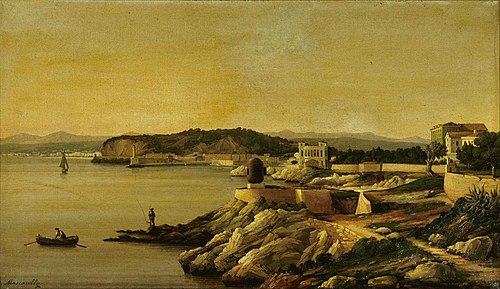 Vue du port de Nice, 1900, César Mascarelli