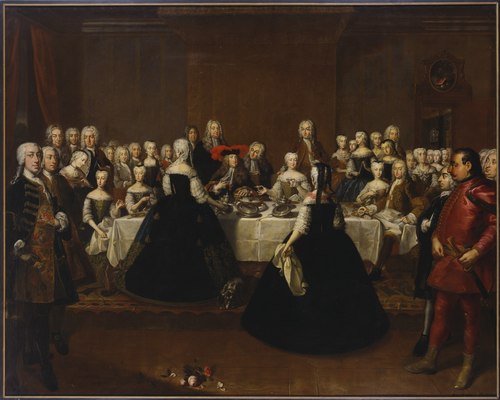 Feast table at the Vienna court "En grand couvert", 1734, Johan Lundberg