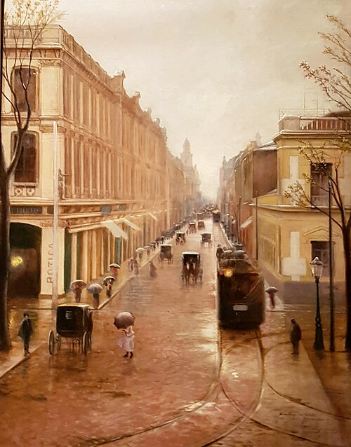 Calle Ahumada en 1902, 1902, Enrique Lynch del Solar